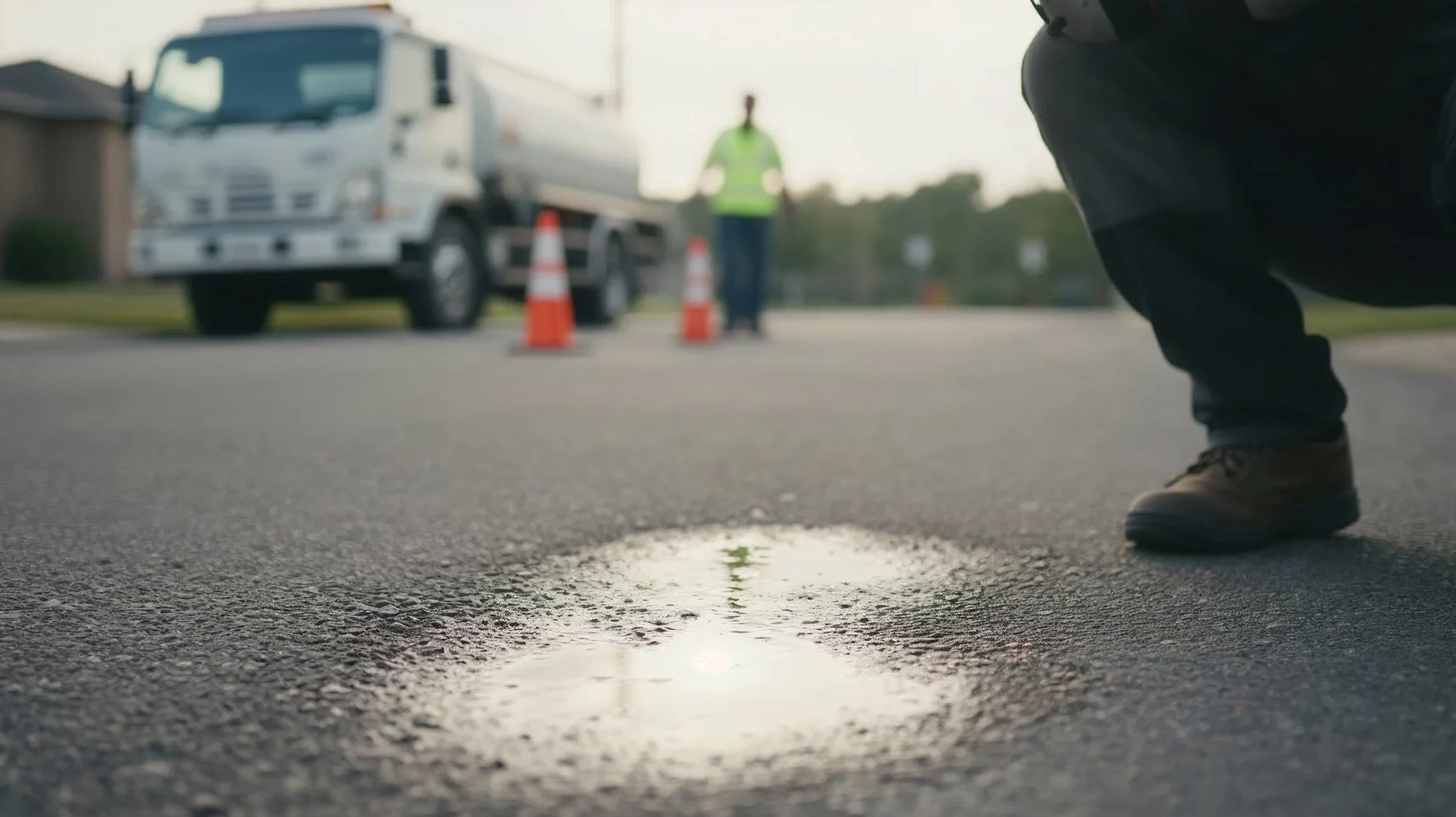Int&eacute;rieur enfum&eacute; avec d&eacute;tecteur de fum&eacute;e blanc circulaire fix&eacute; au plafond, voyant rouge LED activ&eacute; signalant une alarme