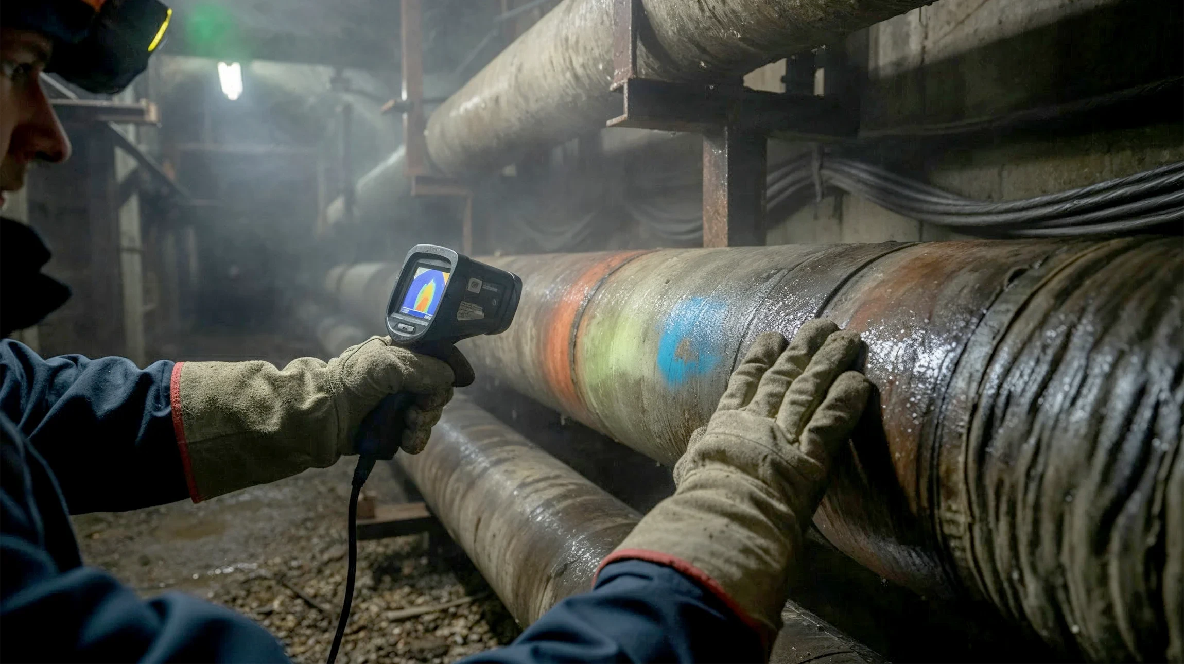 Fond blanc neutre présentant un équipement de plomberie ou chauffage en isolation